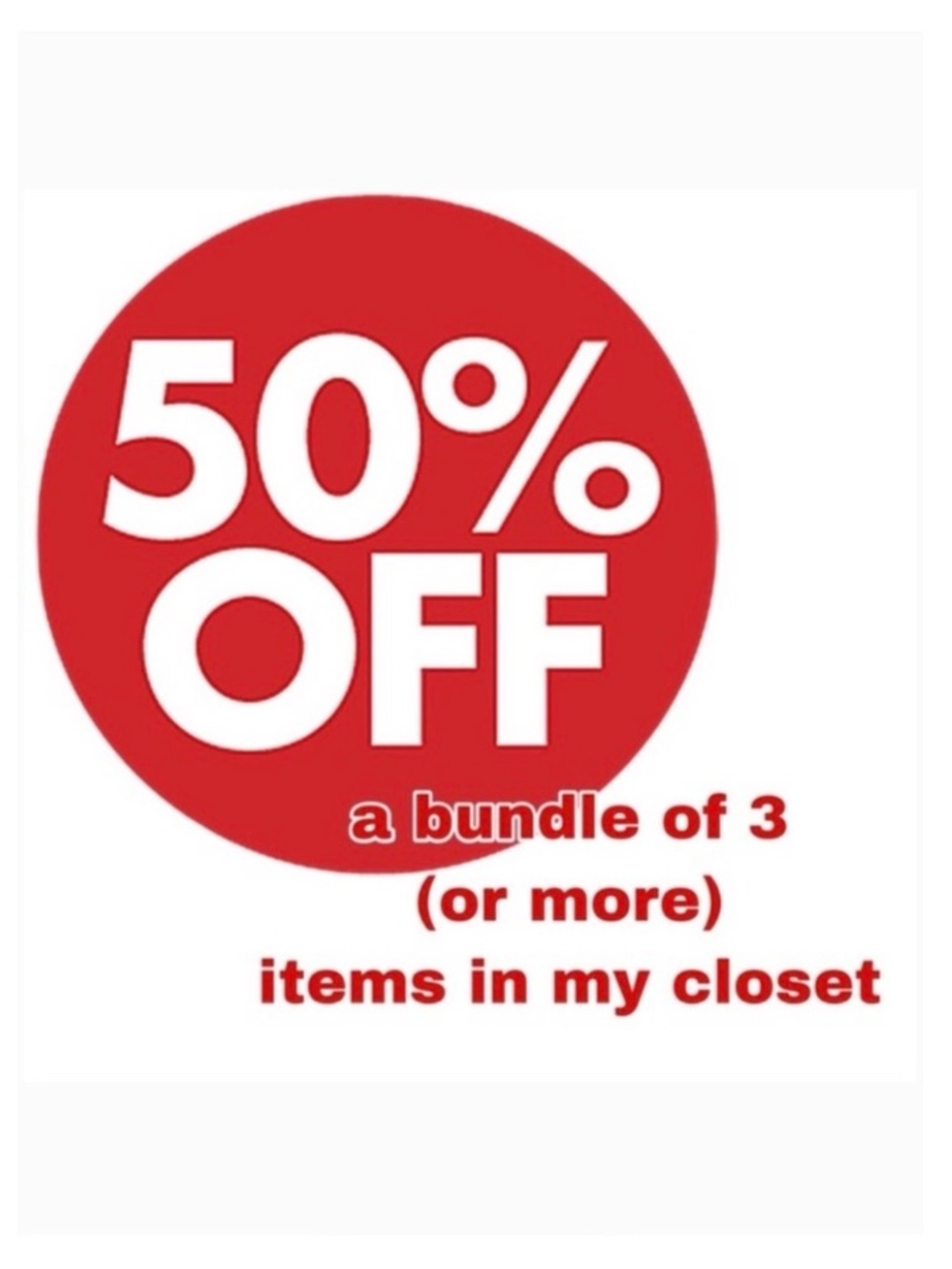 50% off Bundles of 3 or more
